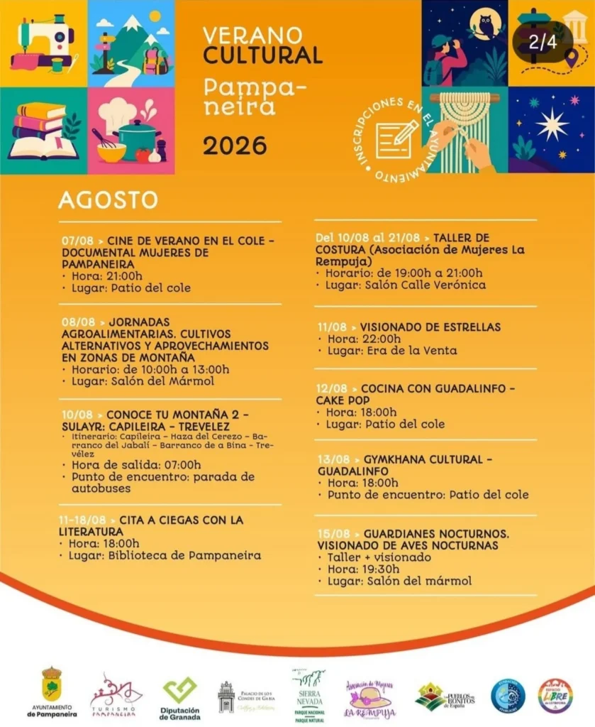 Verano Cultural Pampaneira 2026 Agosto