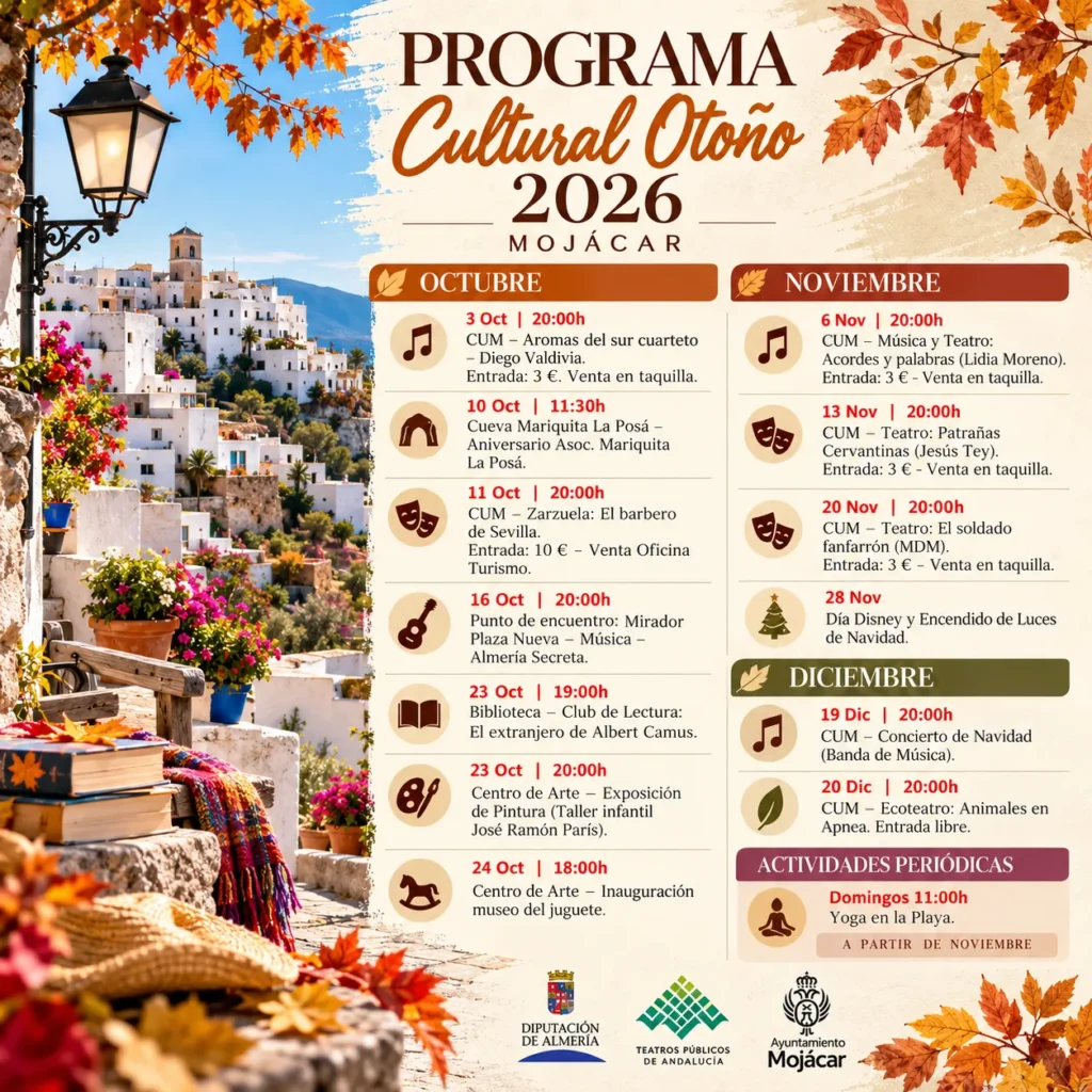 Programa Cultural Otoño Mojácar 2026