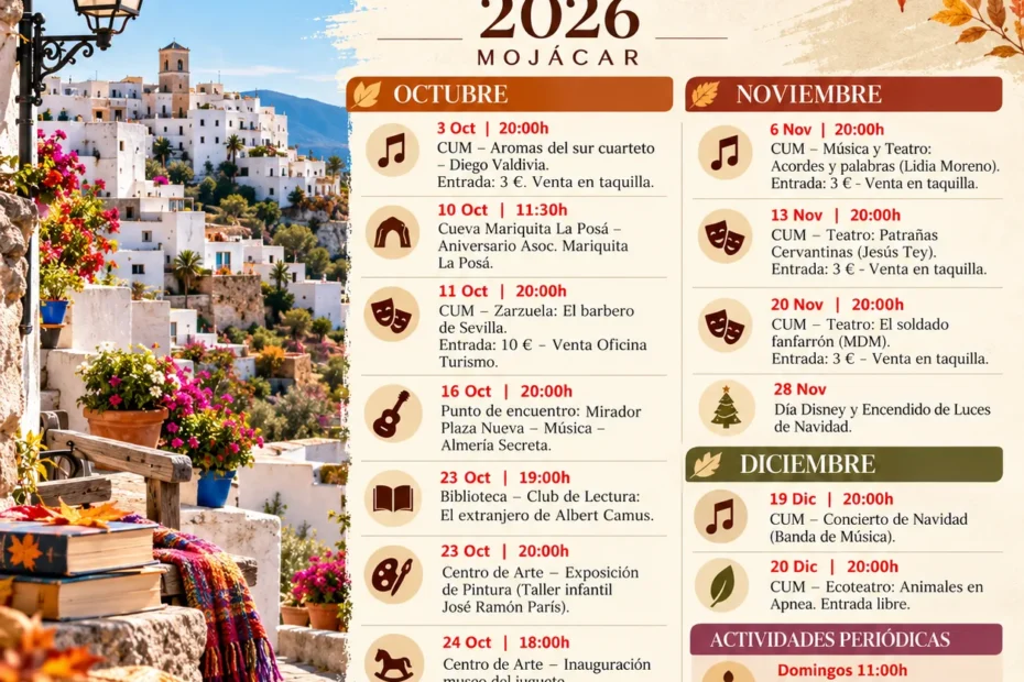 Programa Cultural Otoño Mojácar 2026