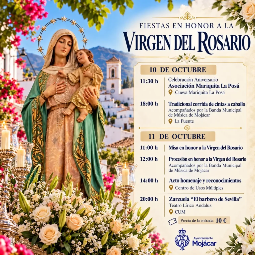 Fiestas Virgen del Rosario Mojácar 2026